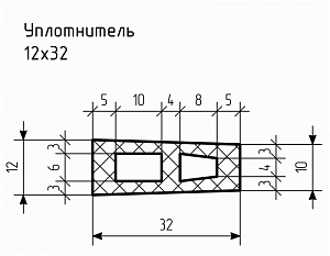 Уплотнитель № РА-104 Ц