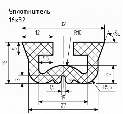 Уплотнитель № РА-102 Ц