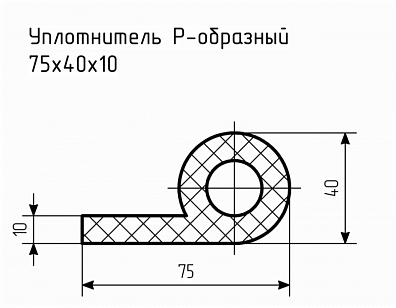 Уплотнитель (профиль) № Р-36 Ц