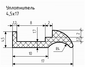 Уплотнитель № РА-103 Ц